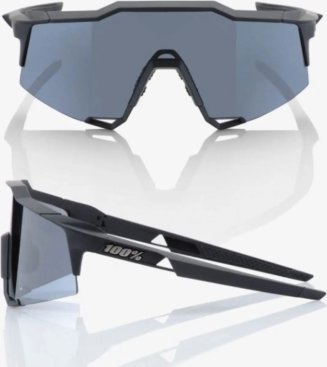 100% Speedcraft Soft Tact Black - Smoke Lens - afbeelding 3 van 6