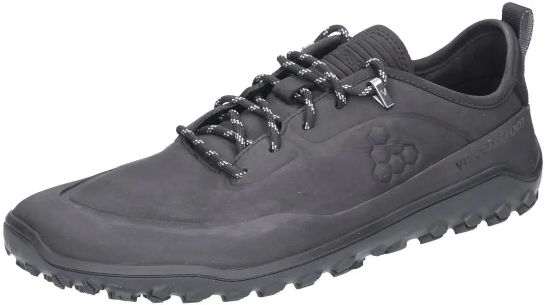 Vivobarefoot Tracker Leather Low Heren Wandelschoenen - Zwart - afbeelding 2 van 6