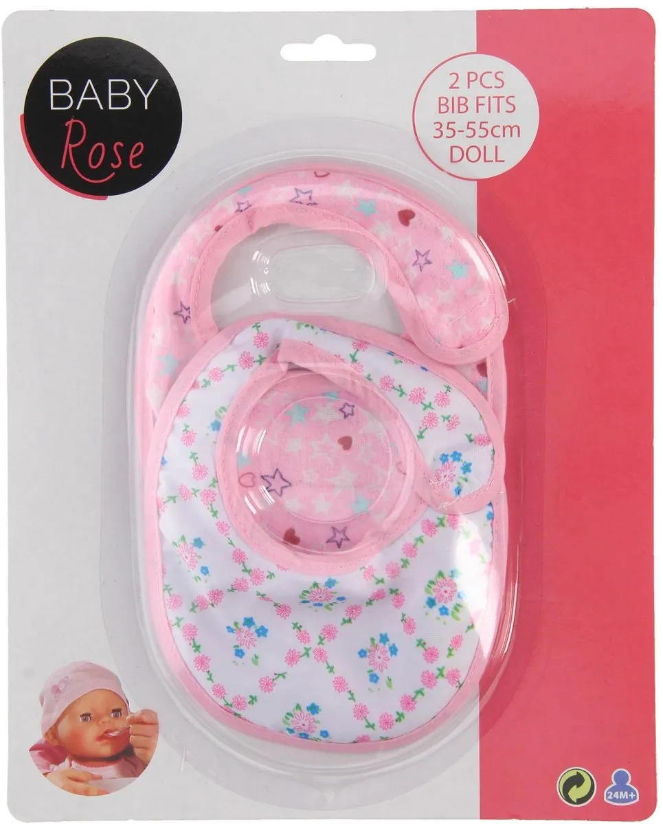 Johntoy Slabbetjes Babypop Roze