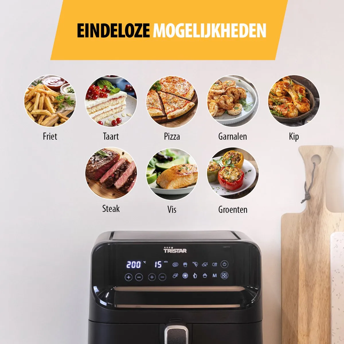 Tristar FR-9025 - Airfryer XXL - 6L - 10 Bakprogramma's - PFAS-vrij