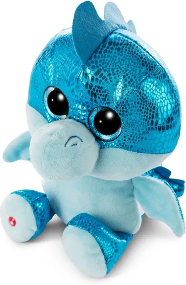 Nici Knuffel Draak Jet-Jet Pluche - 15 cm - Blauw