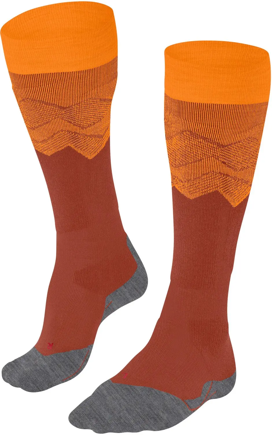 FALKE SK4 Trend warm dun wol functioneel materiaal skisokken heren rood