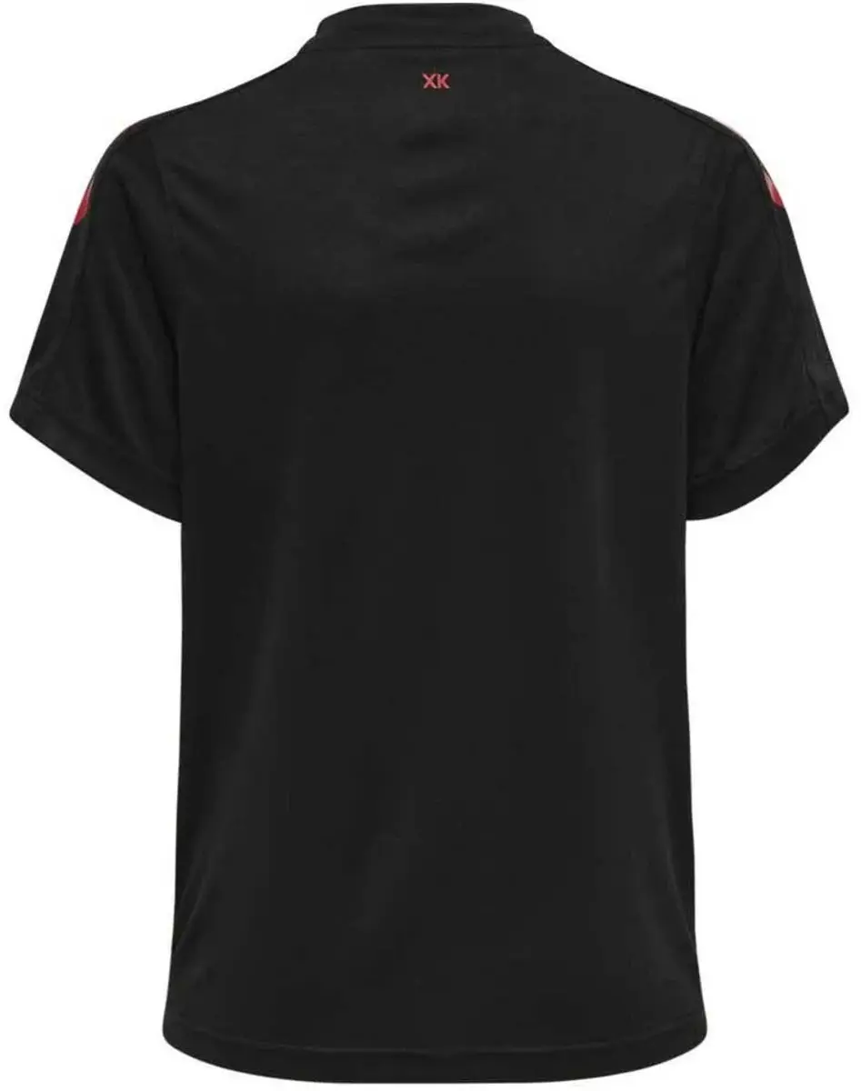 Hummel Kinder Trikot Kurzarm Hmlcore Xk Striped Jersey Kids S/S Black/True Red-164 - afbeelding 3 van 6