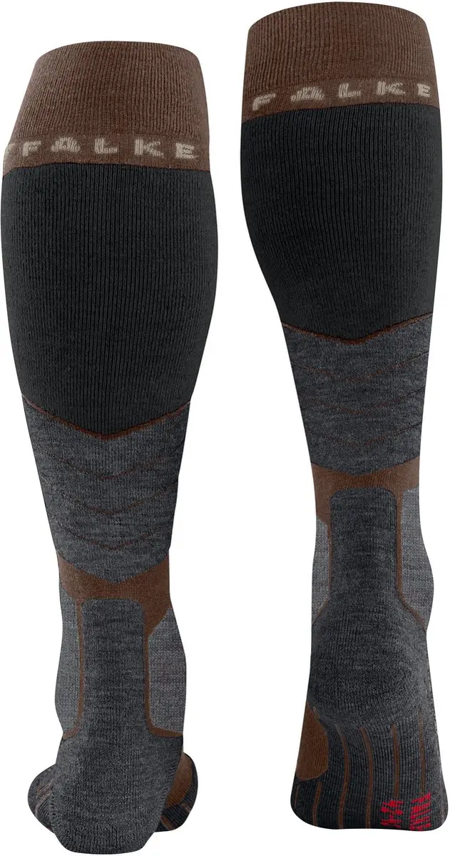 FALKE SK2 warm dik wol functioneel materiaal skisokken heren bruin