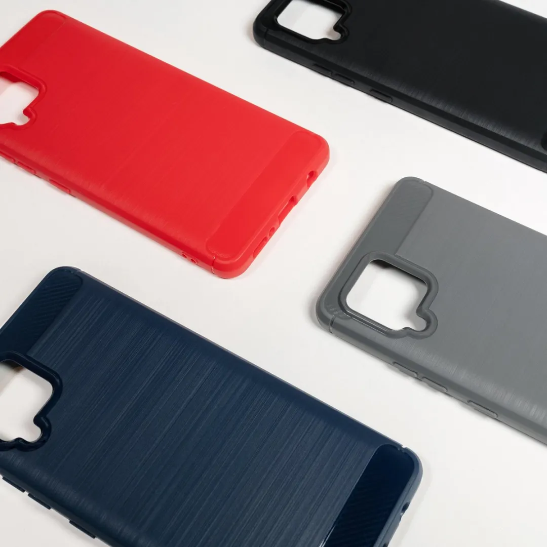 BMAX Carbon Soft Case Samsung Galaxy A42 - Blauw