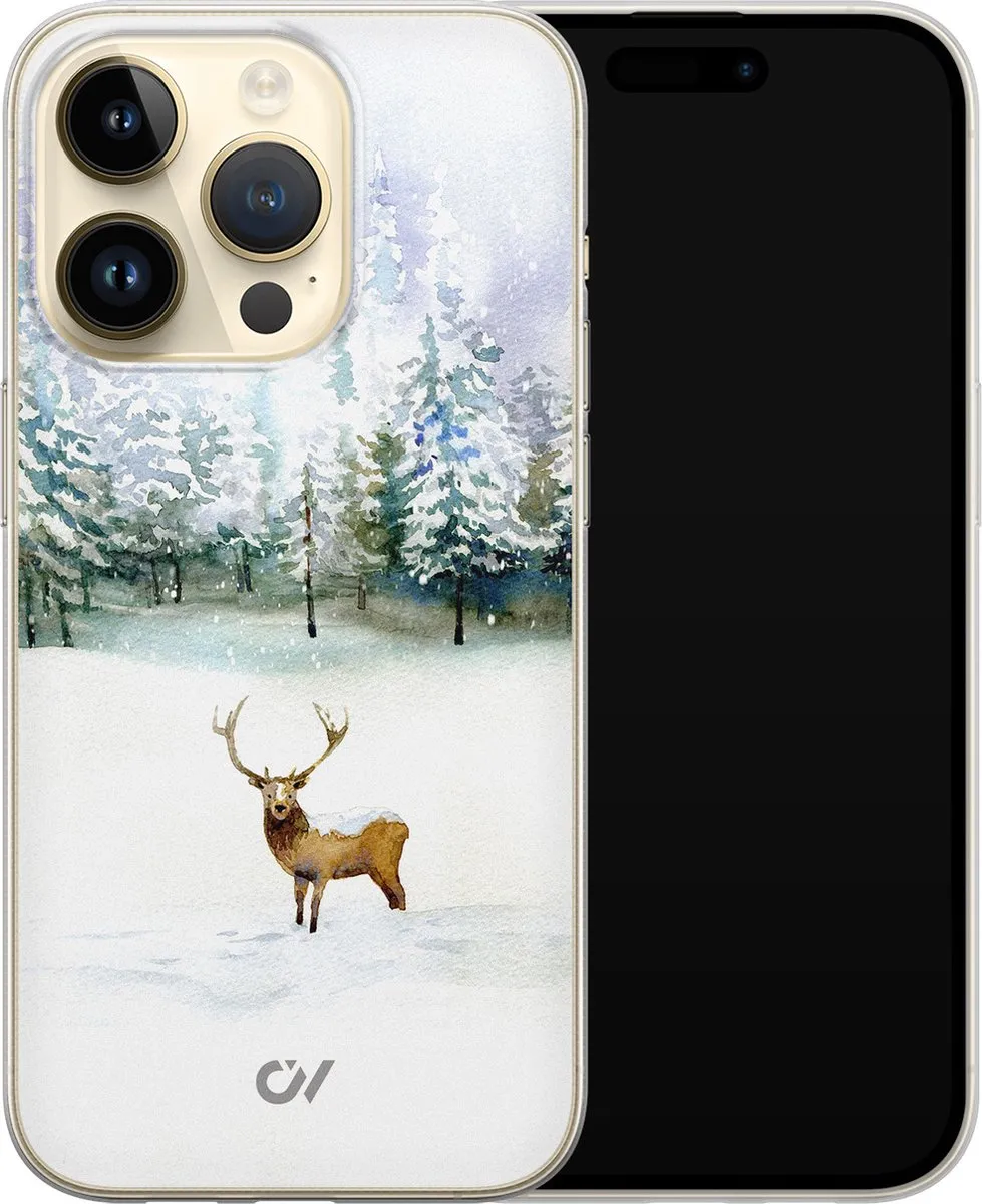 Casevibes Hoesje iPhone 14 Pro Rendier - Wit - A/14P/UV/031