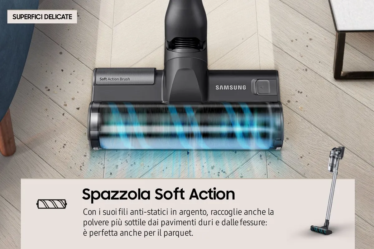 Samsung Jet 75E Complete VS20B75ACR5/WA Stofzuiger - 200W - Zilver