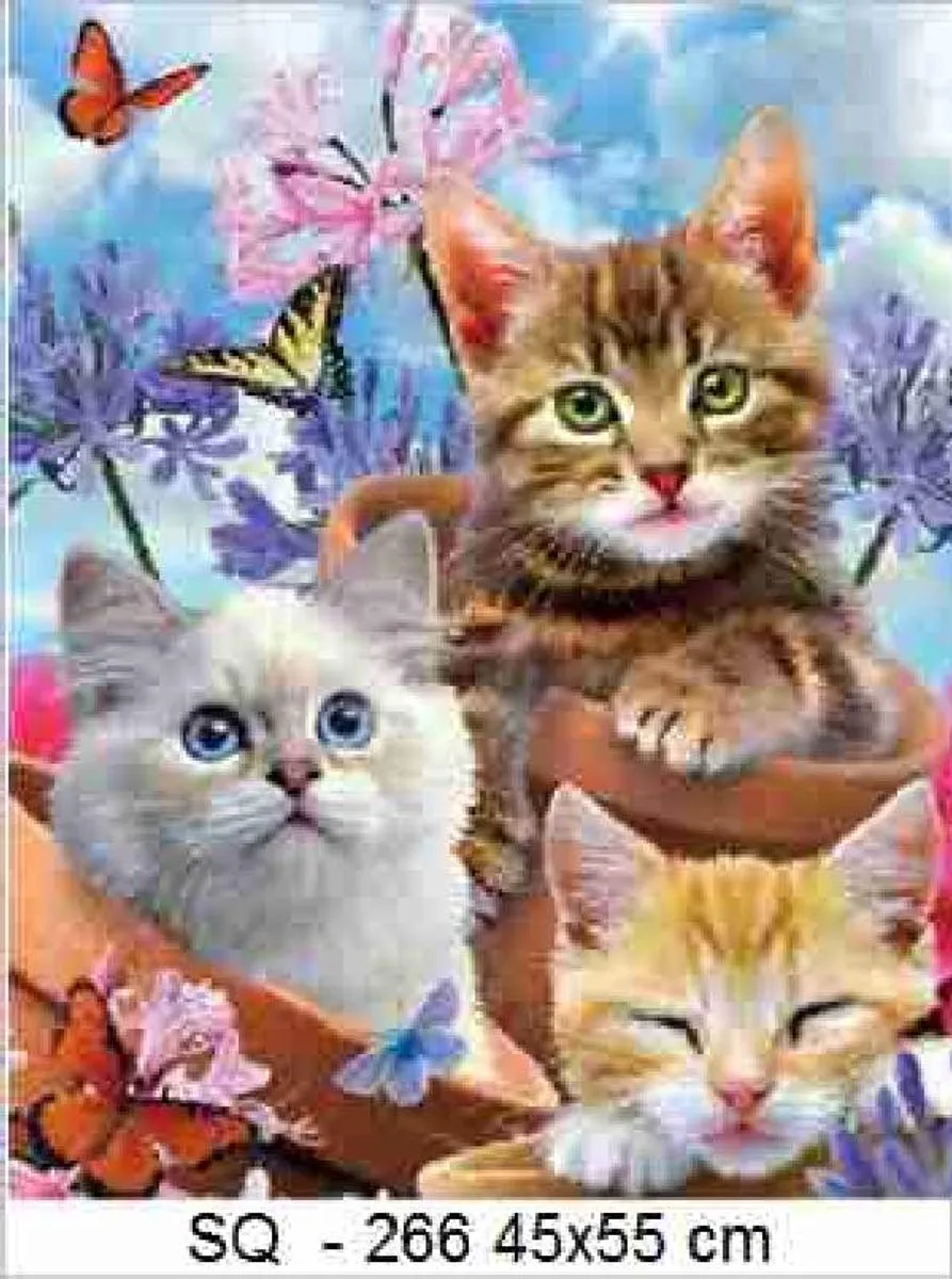 VDTOYS DIAMOND Painting VDTD266 Katten - 45x55cm