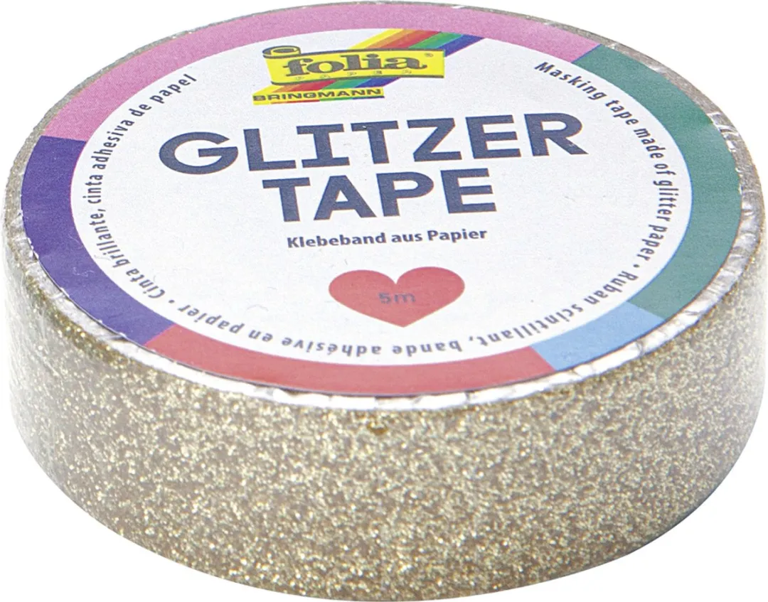 Folia Deco Plakband Glittertape 15mm x 5m - Turquoise