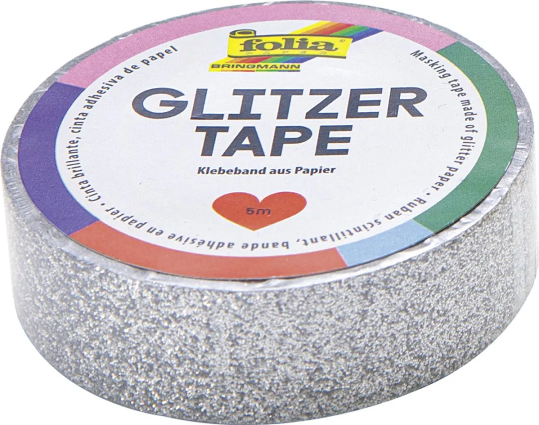 Folia Deco Plakband Glittertape 15mm x 5m - Turquoise