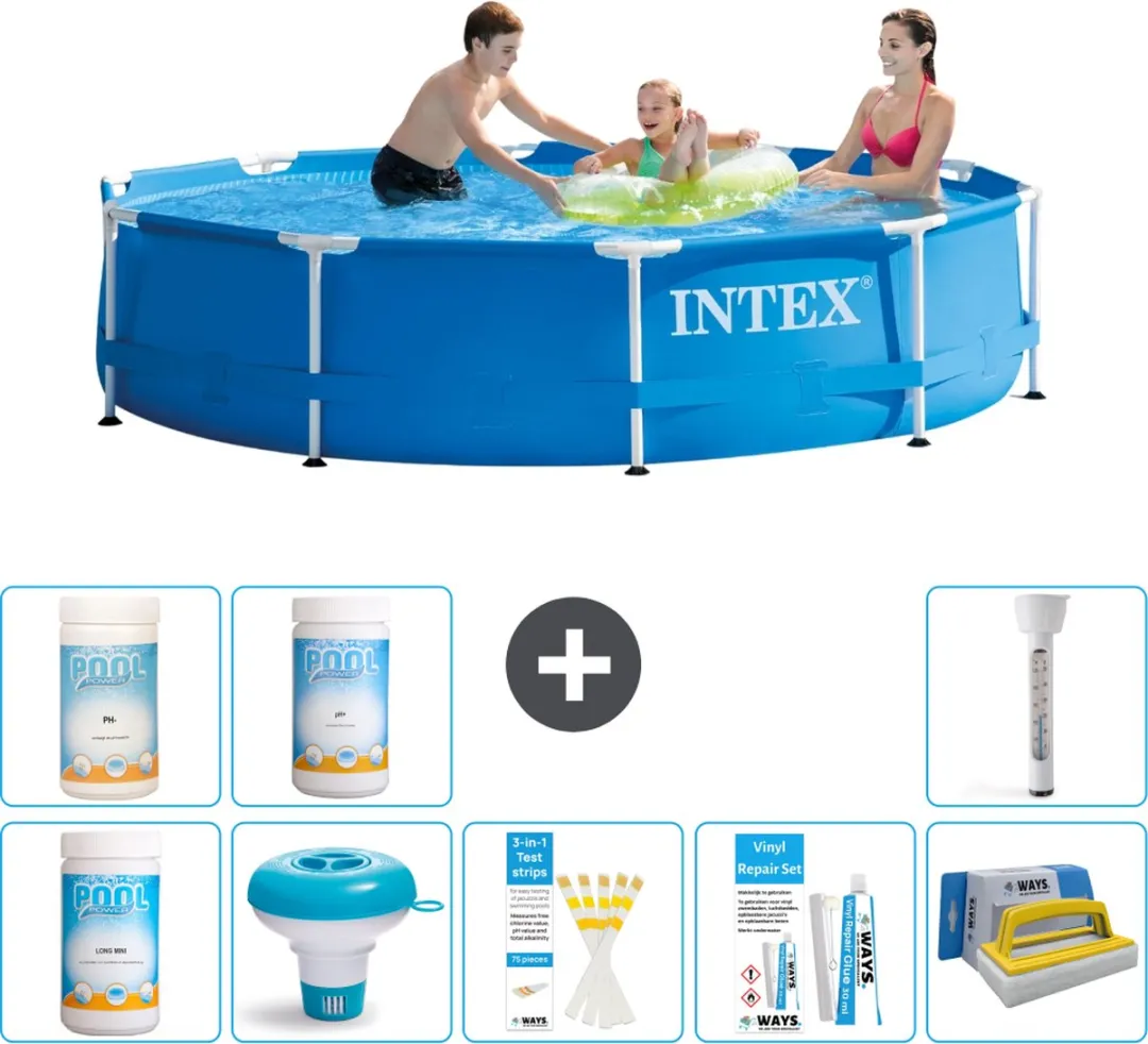 Intex 28200NP-Blauw Rond Frame Zwembad 305x76cm - Blauw - afbeelding 2 van 6