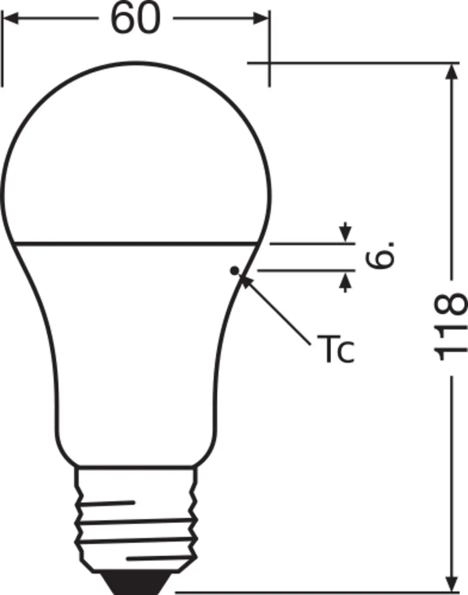 Osram LED Star Classic E27 Peer Mat 10W 1055lm - Daglicht 6500K - afbeelding 6 van 6