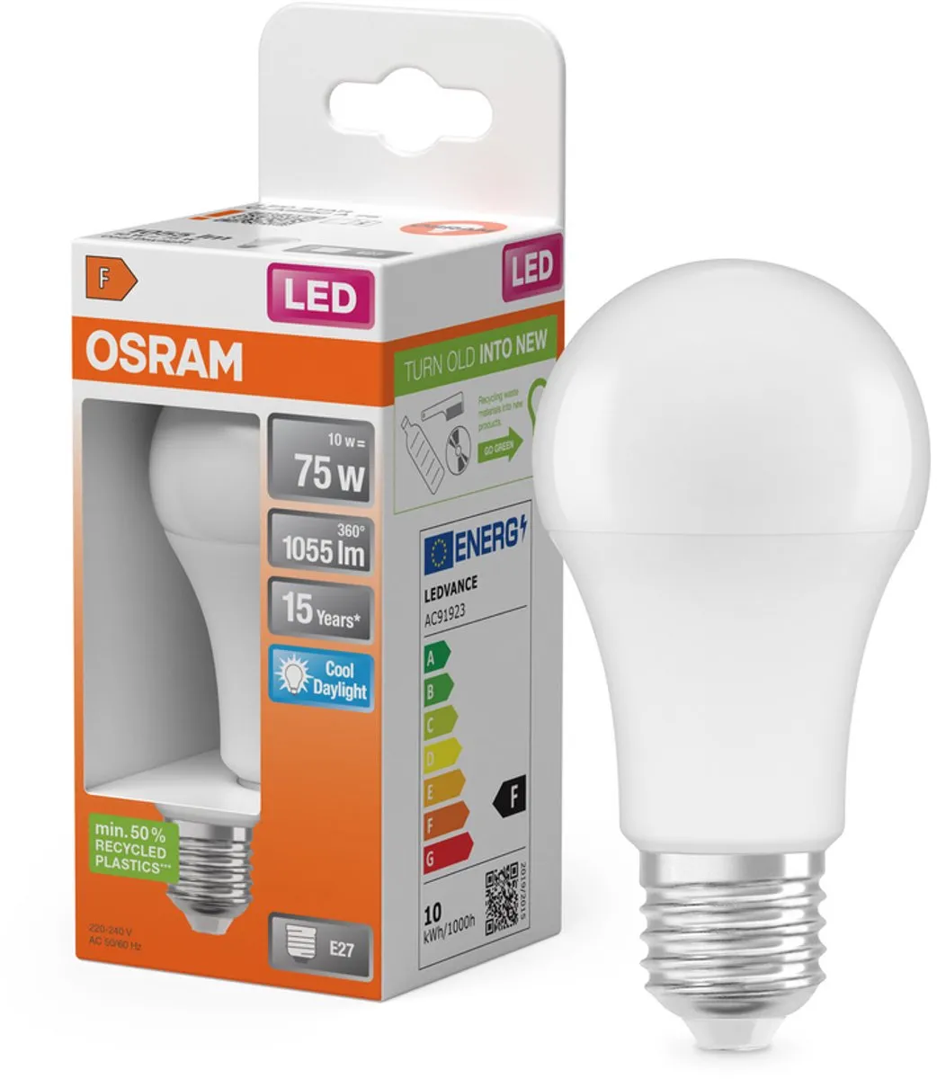 Osram LED Star Classic E27 Peer Mat 10W 1055lm - Daglicht 6500K