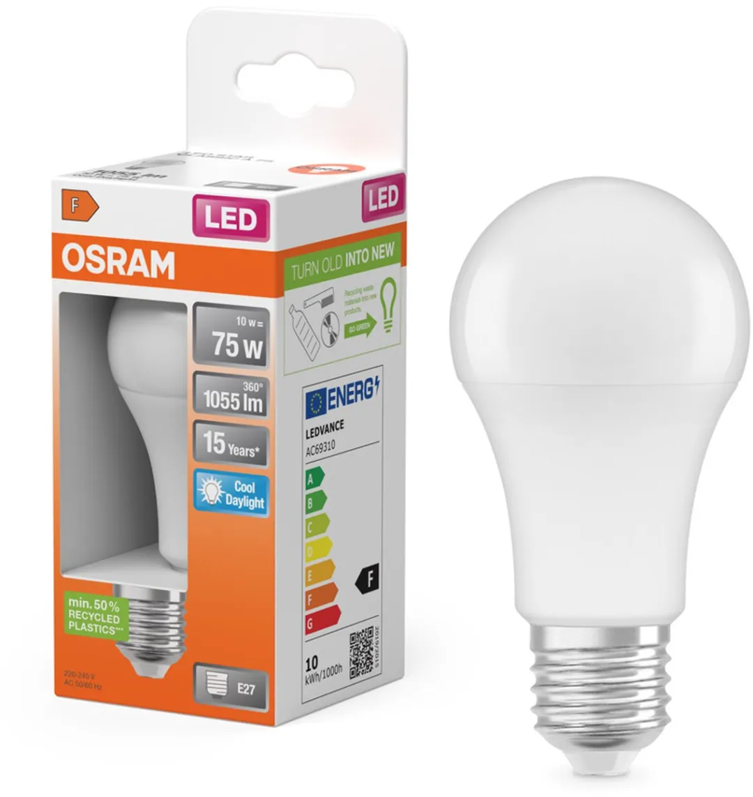 Osram LED Star Classic E27 Peer Mat 10W 1055lm - Daglicht 6500K