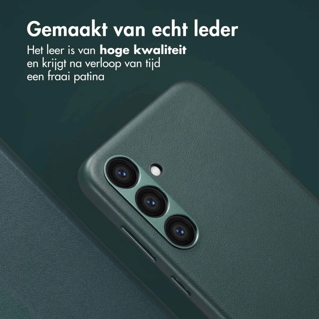 Accezz Leather Bookcase 2-in-1 Hoesje Samsung Galaxy S23 FE - Donkergroen
