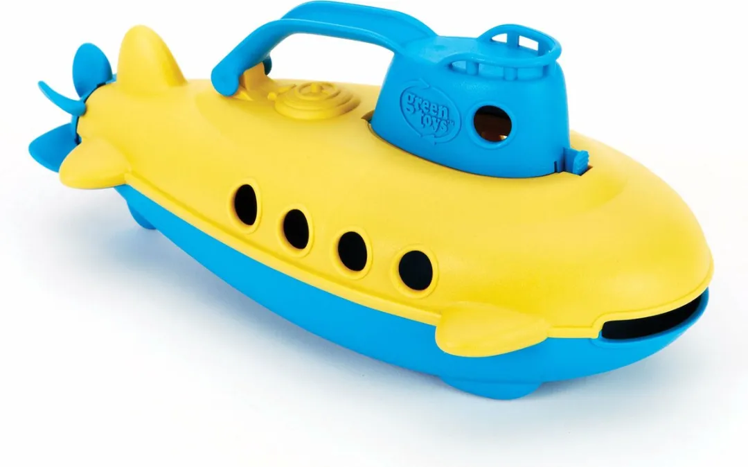 Onderzeeer geel met blauw handvat - Green Toys