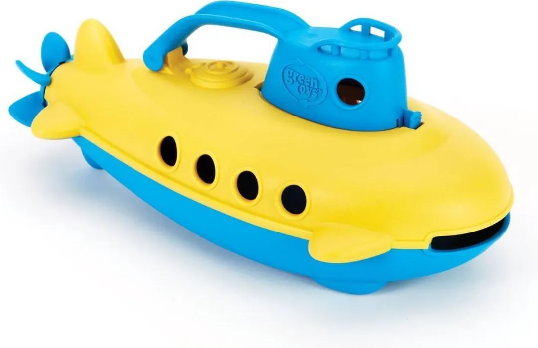 Onderzeeer geel met blauw handvat - Green Toys