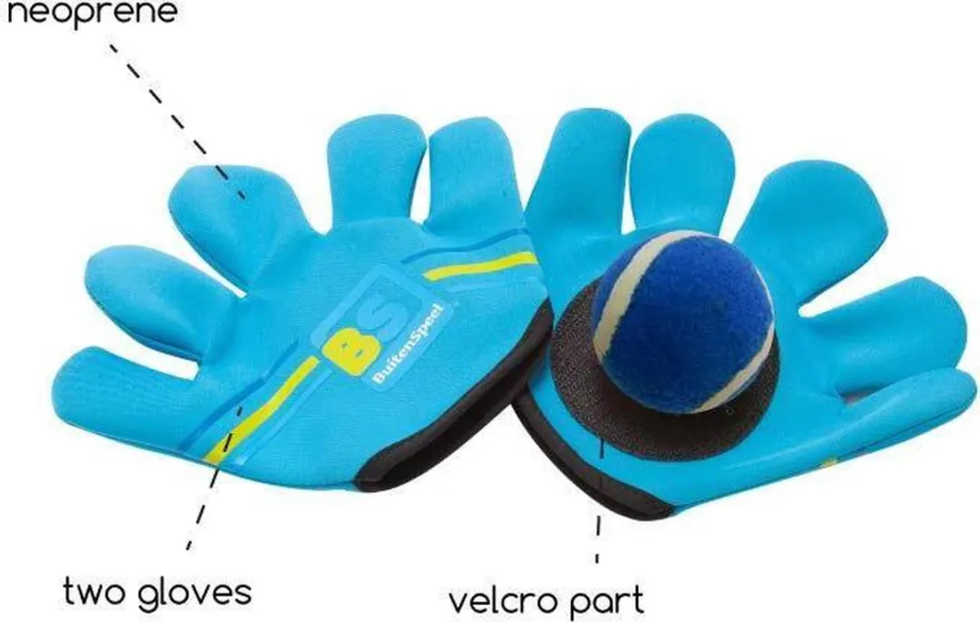 BS Toys Handschoenen Klittenband - Blauw - afbeelding 6 van 6