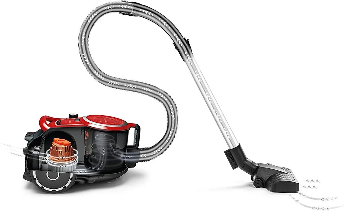 Bosch BGS41PET1 ProAnimal Stofzuiger zonder zak - Rood