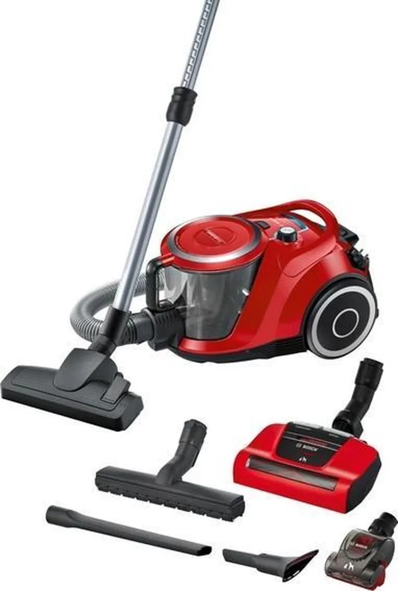 Bosch BGS41PET1 ProAnimal Stofzuiger zonder zak - Rood