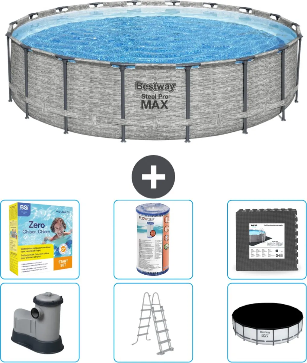 Bestway Steel Pro MAX Zwembad 549cm - Grijs
