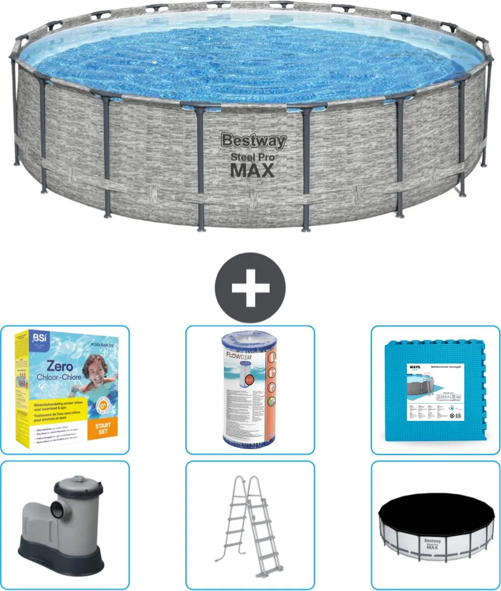 Bestway Steel Pro MAX Zwembad 549cm - Grijs