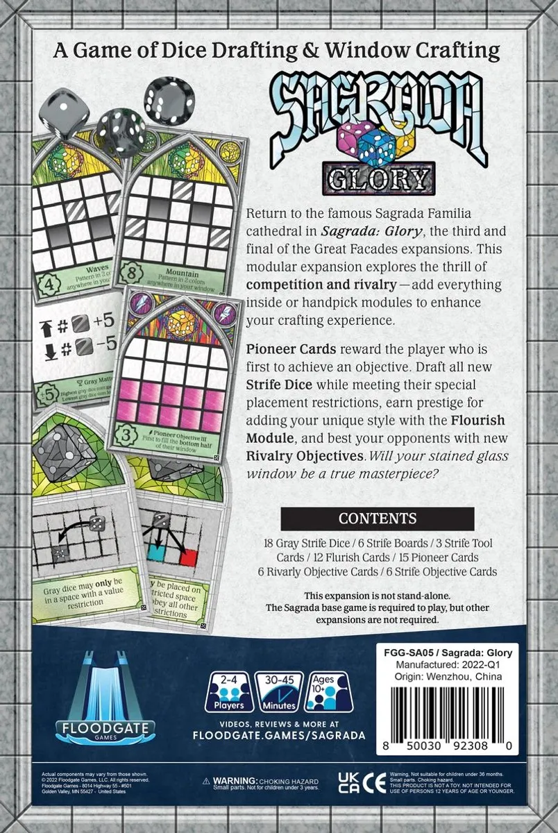 Floodgate Games - Sagrada Glory - Bordspel - Engelstalig