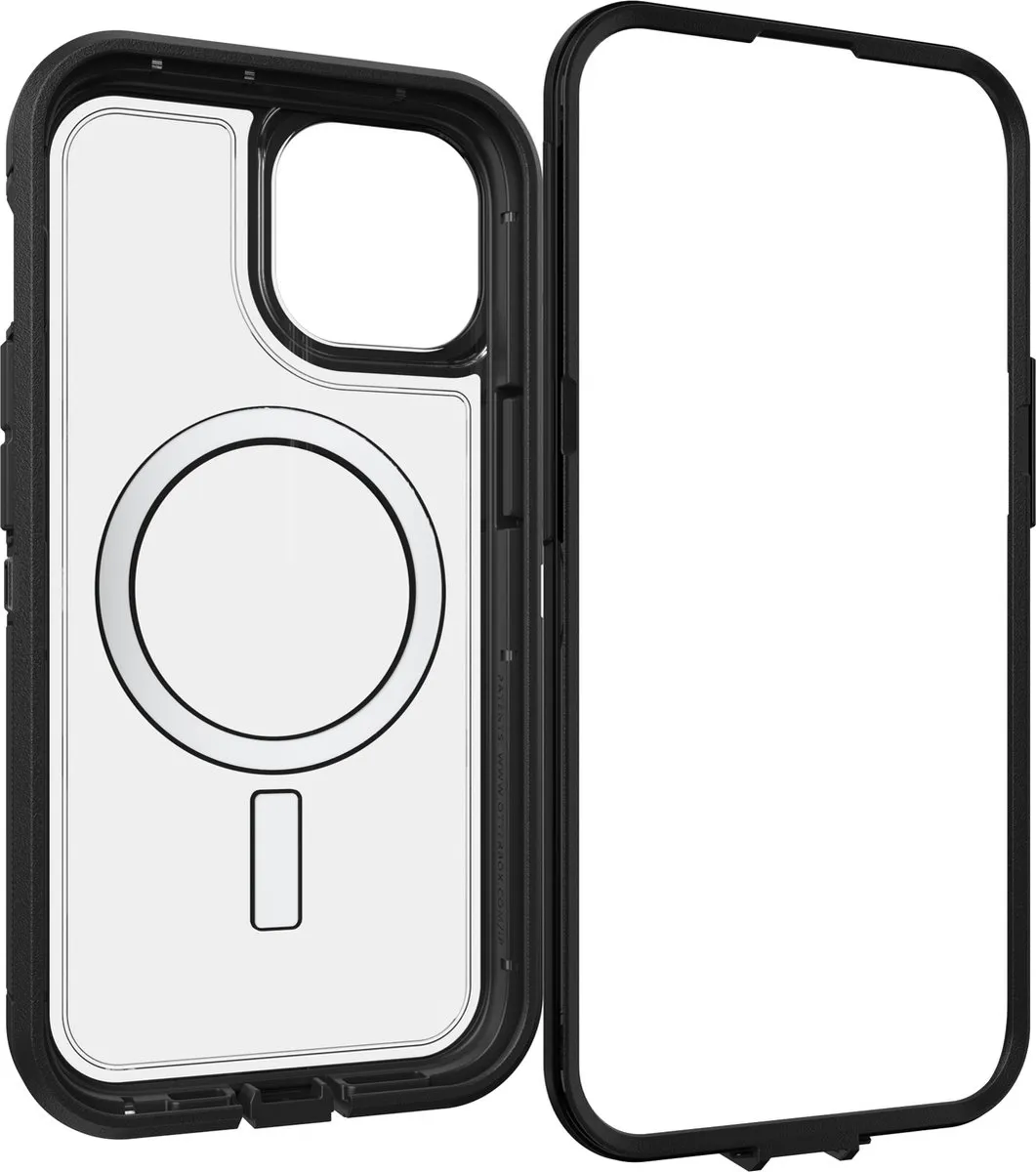 OtterBox Defender XT Case 77-93336 - iPhone 15 - MagSafe - Zwart/Transparant - afbeelding 5 van 6