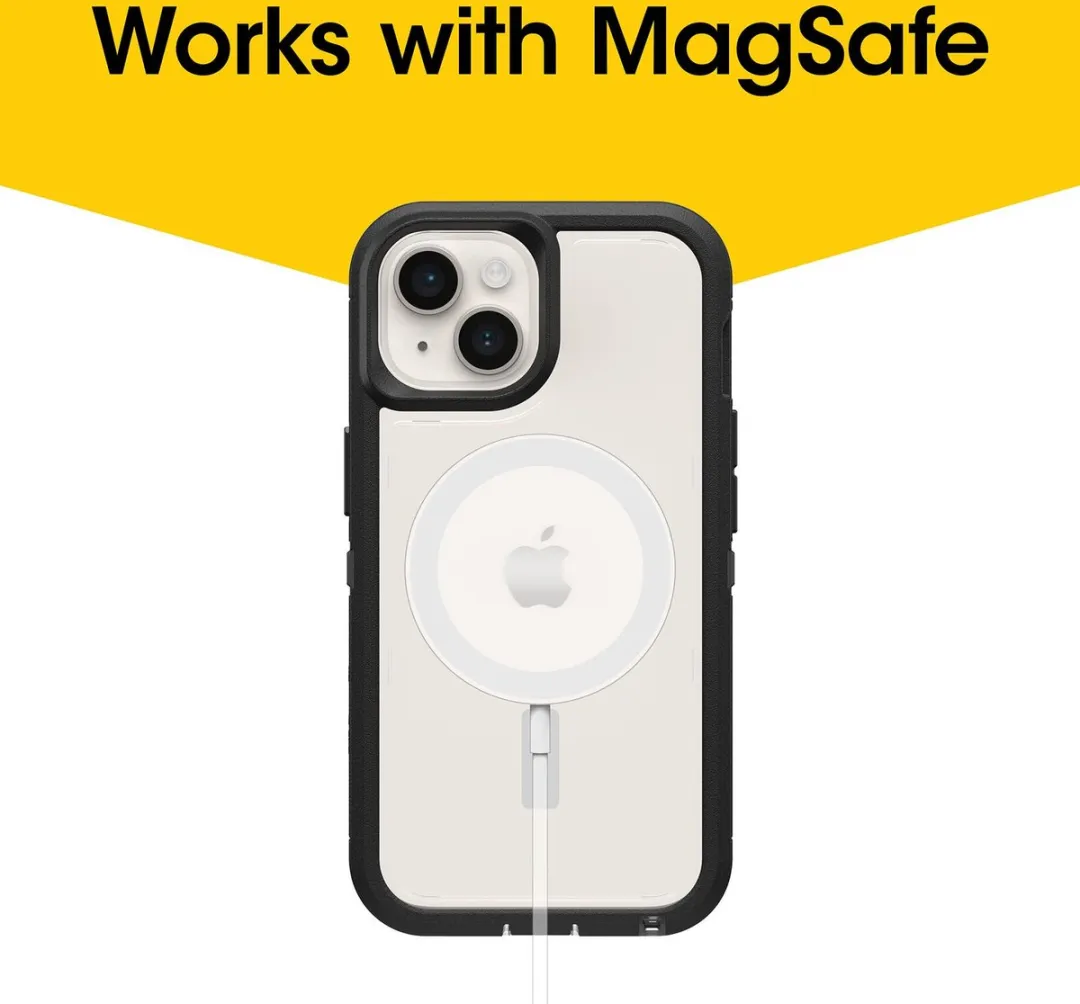 OtterBox Defender XT Case 77-93336 - iPhone 15 - MagSafe - Zwart/Transparant - afbeelding 6 van 6