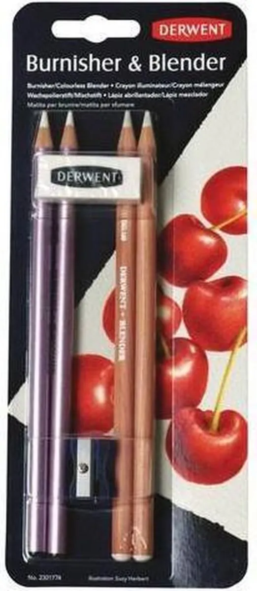 Derwent Blender & Burnisher Potlodenset - 4-delig - Bruin
