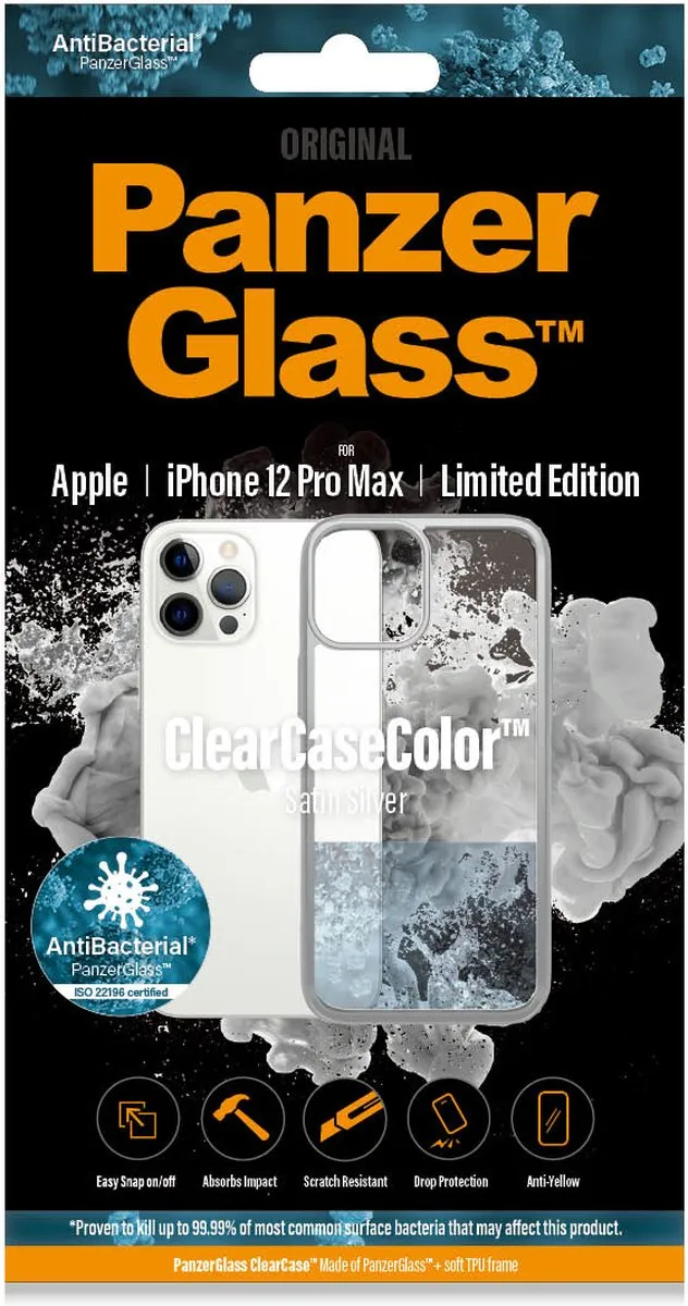 PanzerGlass ClearCaseColor iPhone 12 Pro Max - PZ-0272 - Satin Silver
