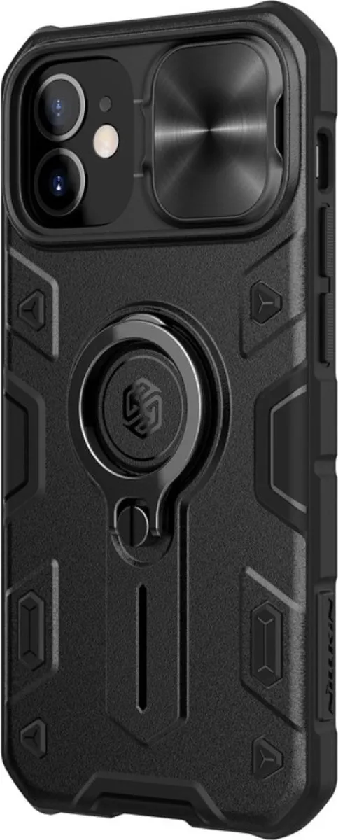 Nillkin Armor CamShield Hoesje iPhone 12 Mini - Zwart - afbeelding 3 van 6