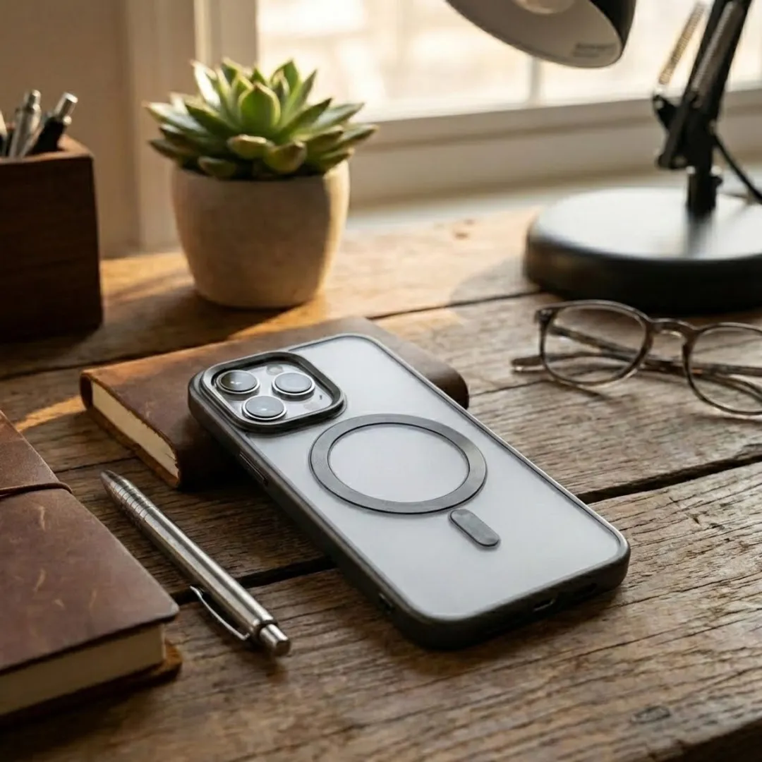 NUVEX iPhone 15 Pro Max Hoesje - MagSafe - Zwart/Transparant