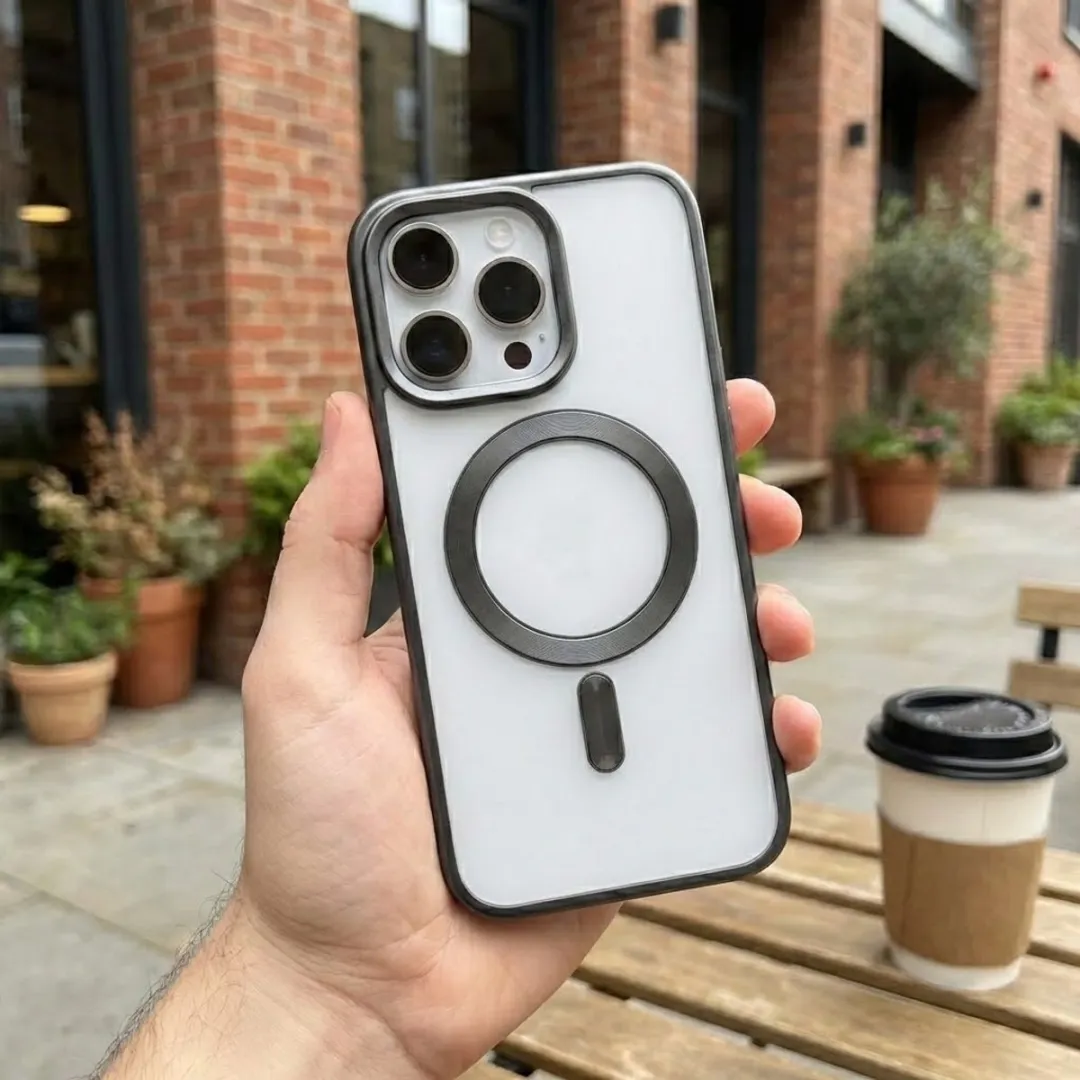 NUVEX iPhone 15 Pro Max Hoesje - MagSafe - Zwart/Transparant