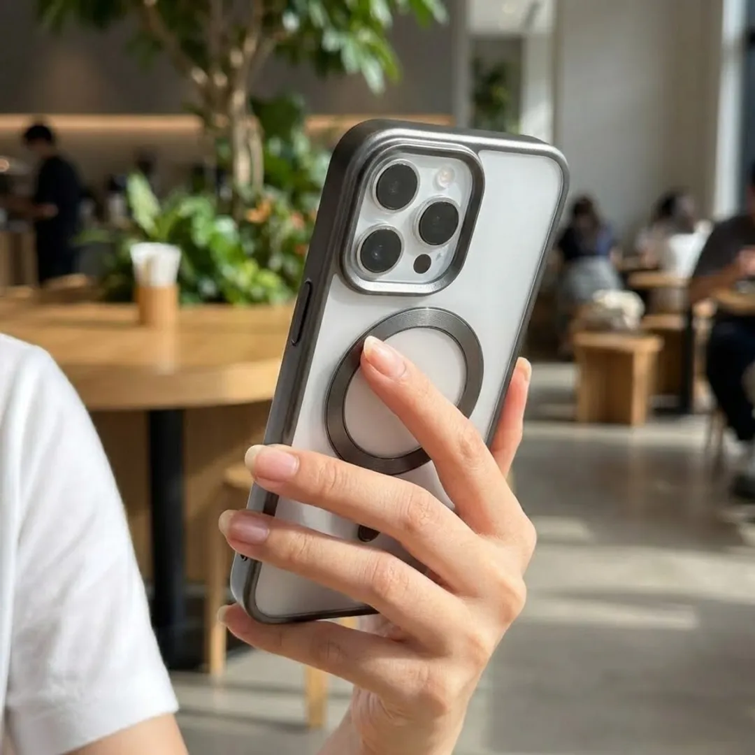 NUVEX iPhone 15 Pro Max Hoesje - MagSafe - Zwart/Transparant