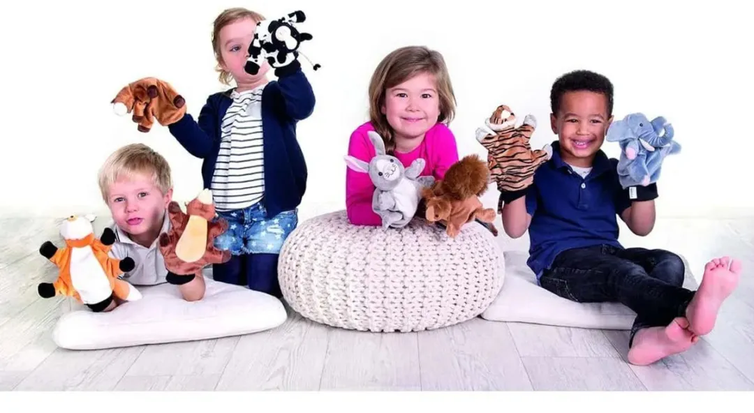 Beleduc Handpop Eend 17.40115 - Geel/Oranje/Zwart