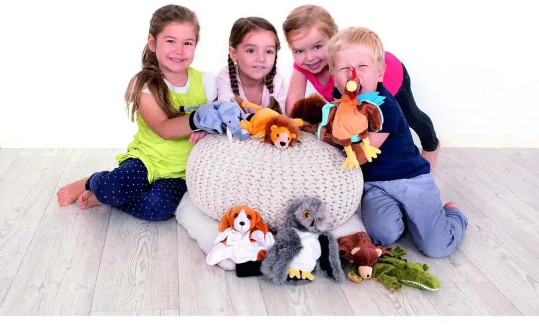 Beleduc Handpop Eend 17.40115 - Geel/Oranje/Zwart