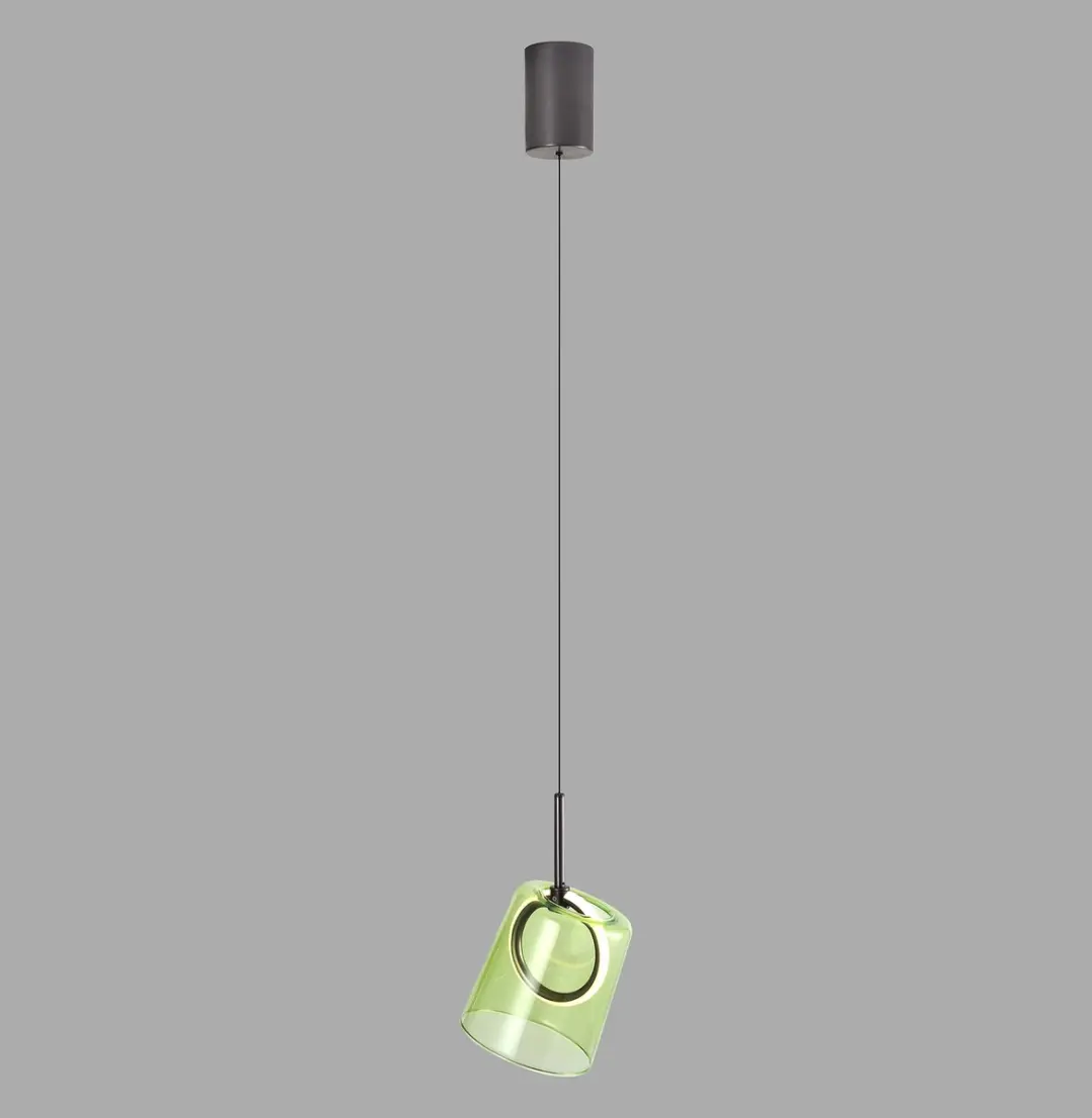 Paul Neuhaus Zula Hanglamp 2541-43 - Groen Glas - afbeelding 5 van 5