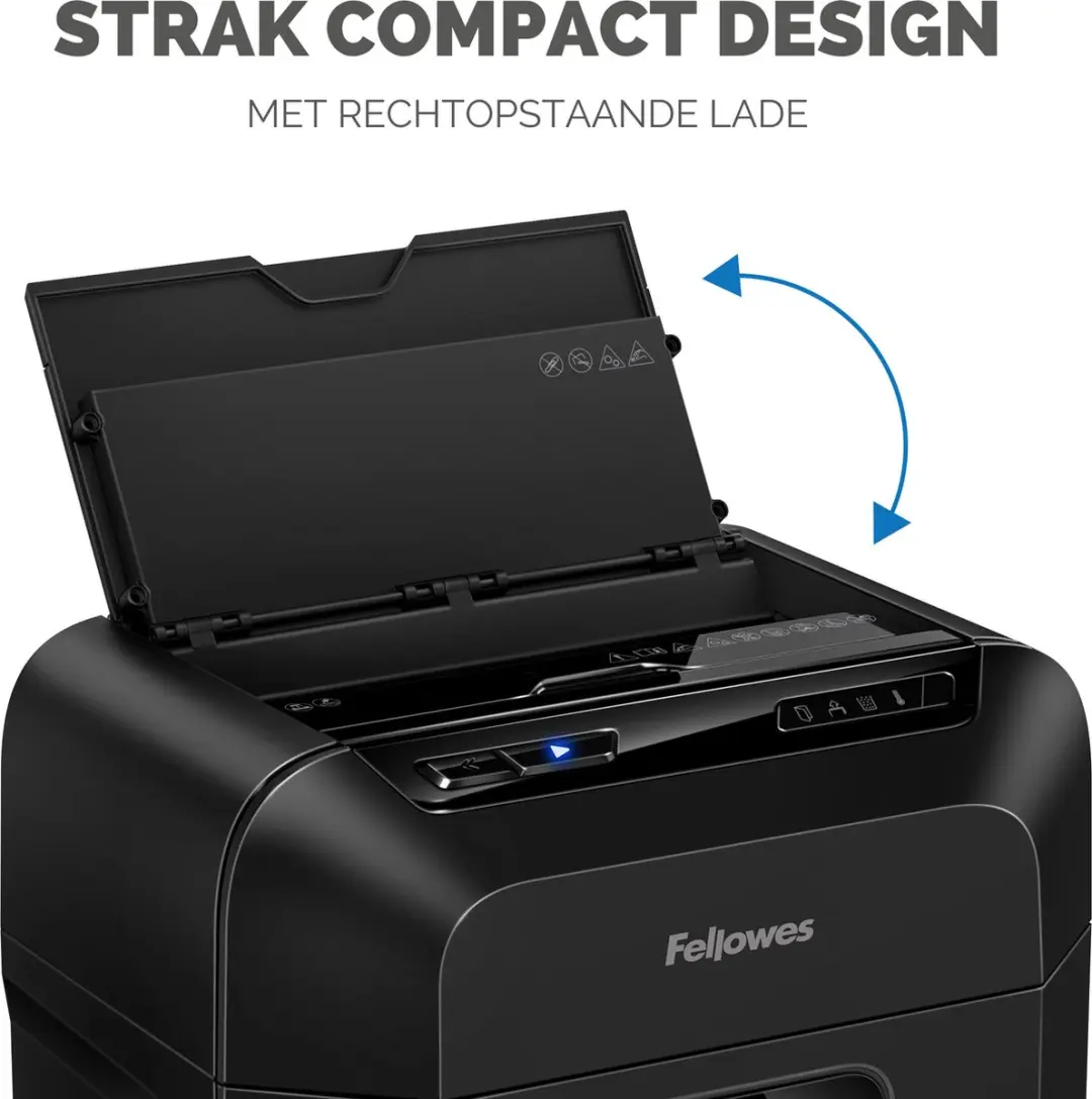 Fellowes AutoMax 90M Papierversnipperaar - P-4 - Zwart - afbeelding 3 van 6