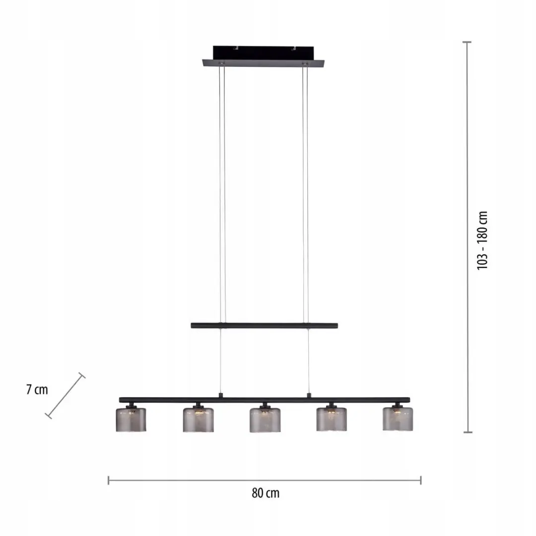 HYDRA LED Plafondlamp Zwart 540lm Warm Wit - PaulNeuhaus - afbeelding 3 van 4