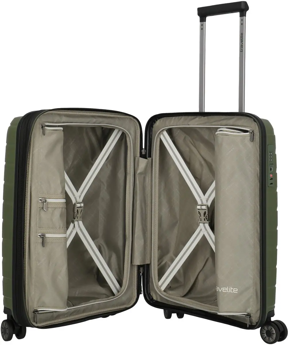 Travelite Air Base S Cabinekoffer - 4 Wielen - 50L - Olive - afbeelding 4 van 6