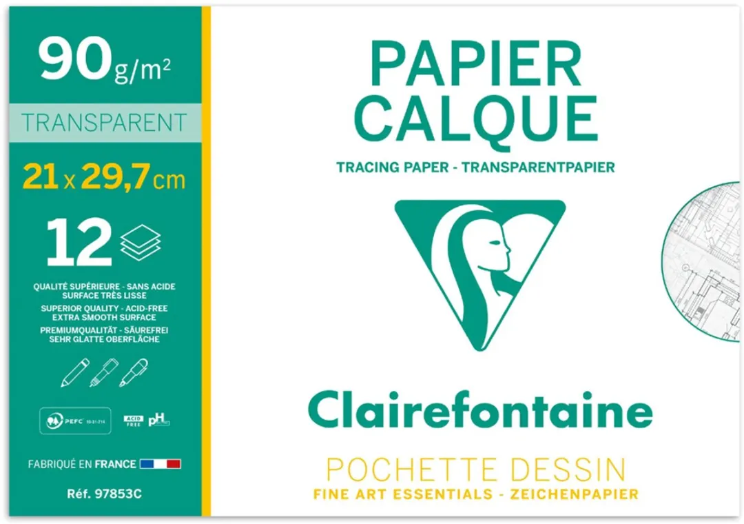 Clairefontaine Transparantpapier 240x320mm - 20 Vel