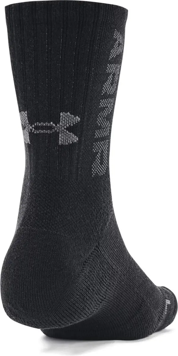 Under Armour 3-Maker Mid Sokken - 3x - Zwart - afbeelding 2 van 6