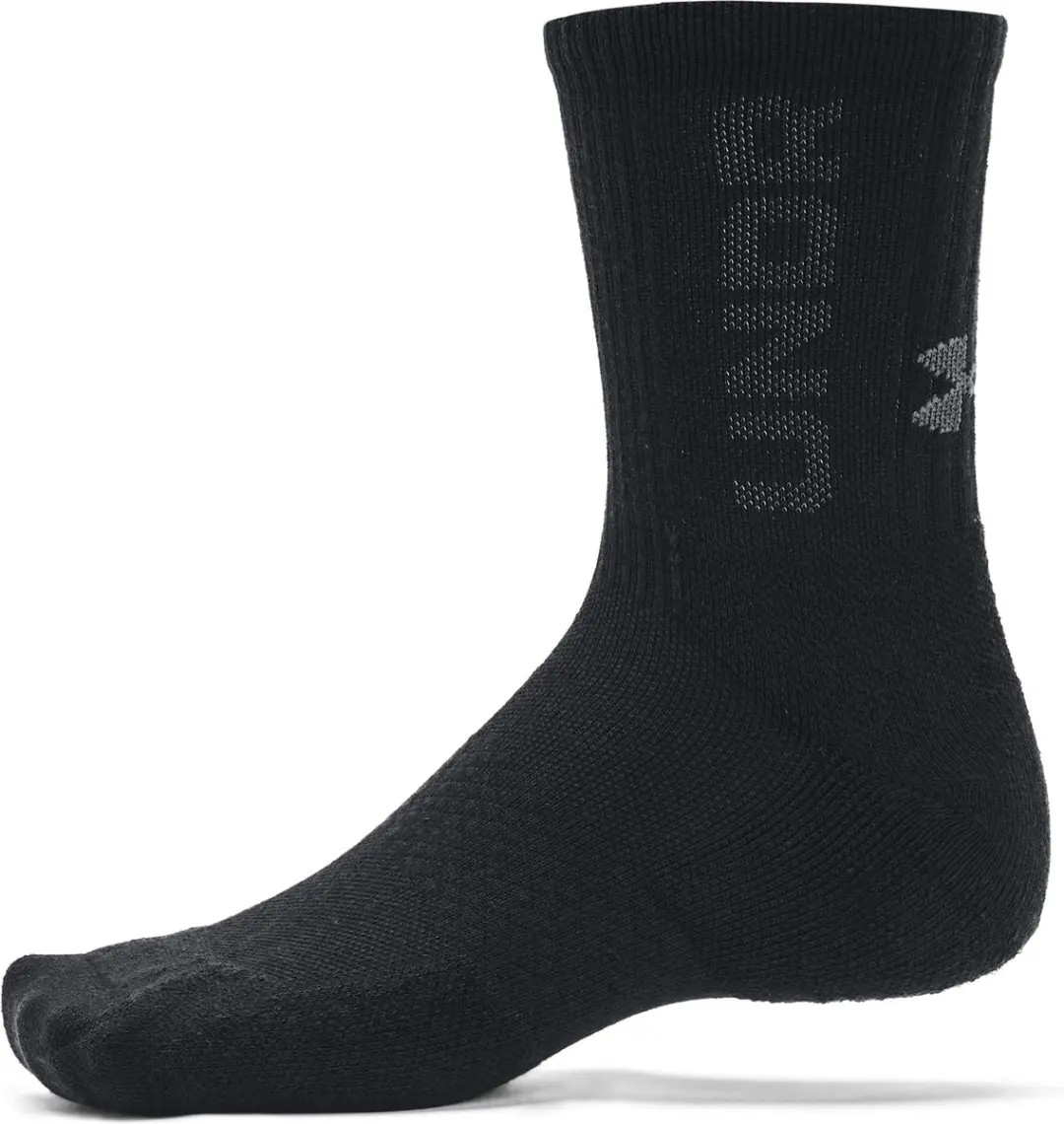 Under Armour 3-Maker Mid Sokken - 3x - Zwart - afbeelding 5 van 6