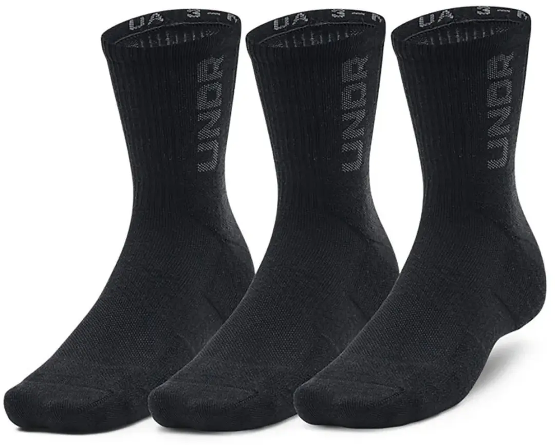 Under Armour 3-Maker Mid Sokken - 3x - Zwart - afbeelding 6 van 6