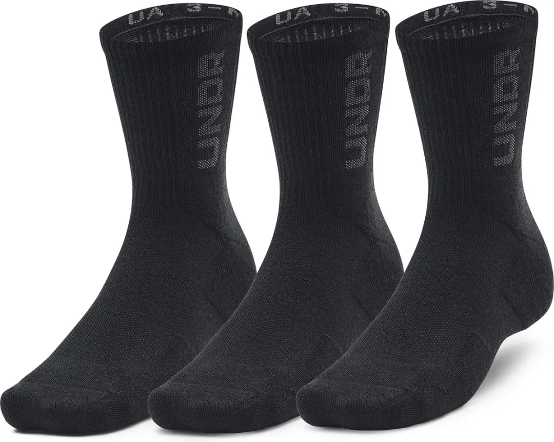 Under Armour 3-Maker Mid Sokken - 3x - Zwart - afbeelding 4 van 6