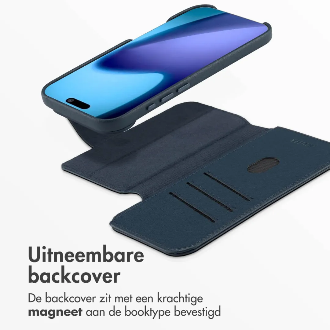 Accezz iPhone 17 Air Hoesje Bookcase 2-in-1 Nightfall Blue - 3 Pasjes