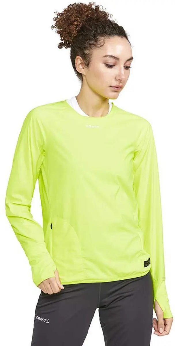 Craft Pro Hypervent Wind T-shirt Met Lange Mouwen Geel M Vrouw