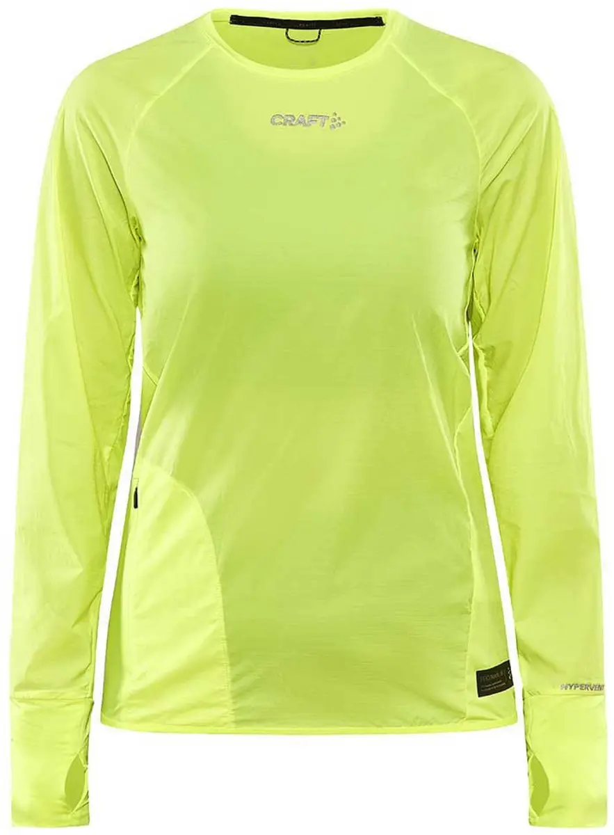 Craft Pro Hypervent Wind T-shirt Met Lange Mouwen Geel M Vrouw - afbeelding 4 van 4
