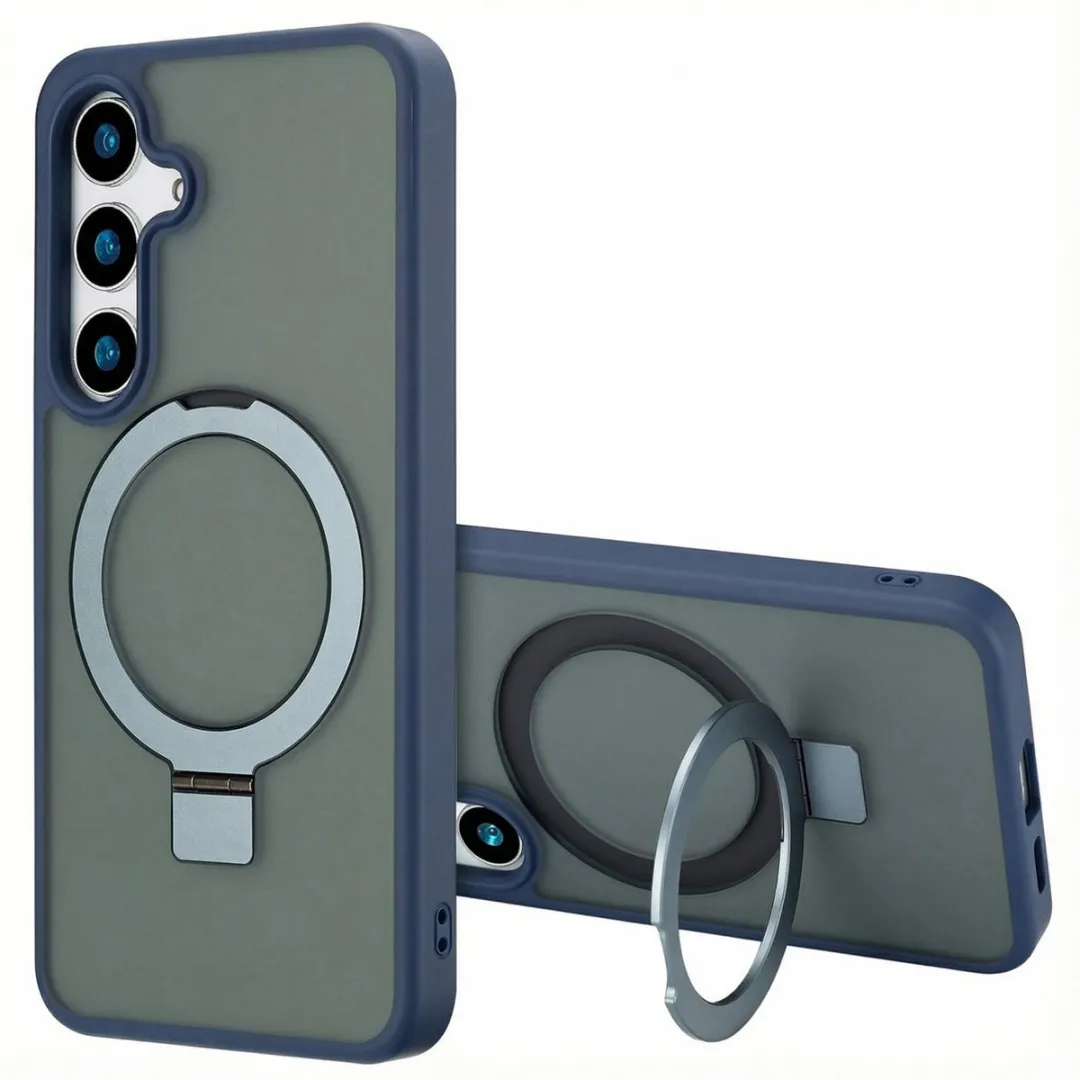 Accezz Hoesje Samsung Galaxy S24 Magnetische Ring - Blauw
